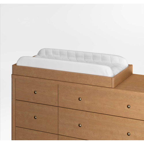 Hampshire Natural Brown Wood Baby Changing Table Topper
