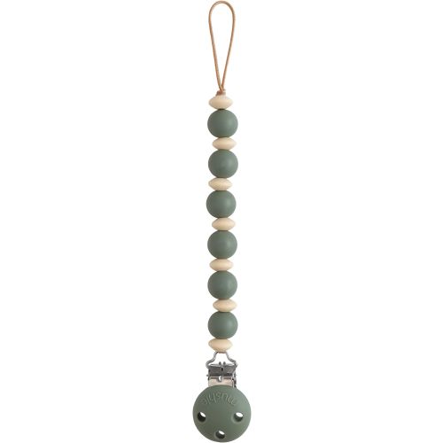 mushie 100% Silicone Baby Pacifier Clip BPA Free | Luna (Dried Thyme)