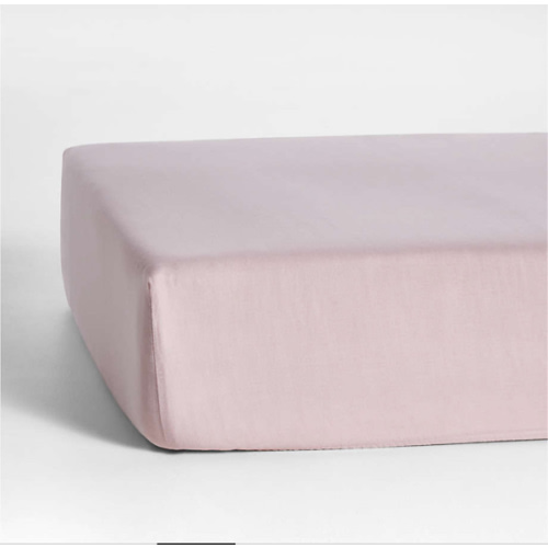 Supersoft Lilac Rose Organic Cotton Gauze Baby Crib Fitted Sheet