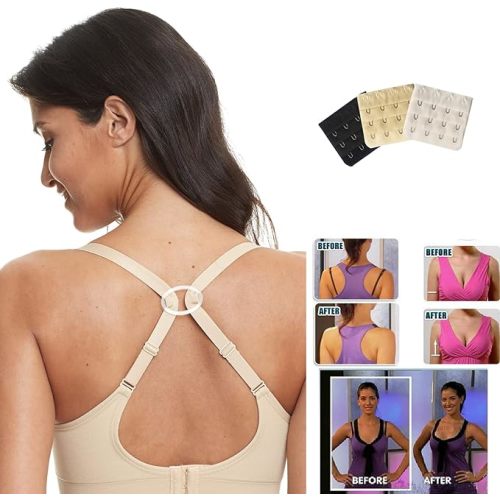 HOFISH 3PACK Full Bust Seamless Nursing Maternity Bras Bralette S-XXL with Extra Bra Extenders & Clips - Medium - 03pack:pinkblackbeige