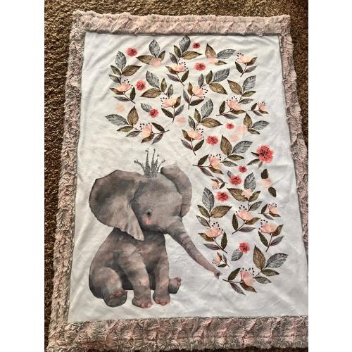 Baby Elephant Minky Baby Blanket | Mercari