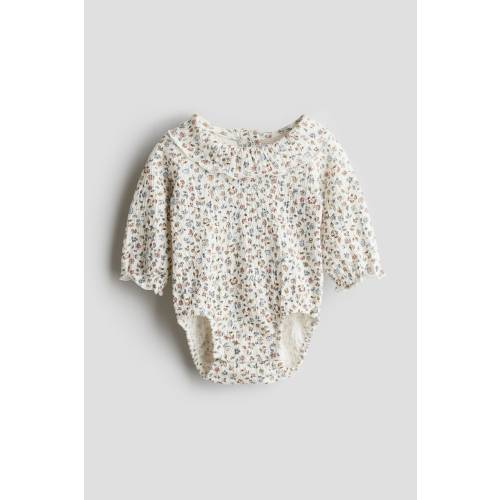 Crinkled Bodysuit with Collar