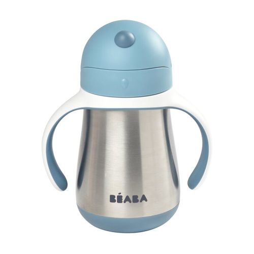 Stainless Steel Straw Cup 8.5 fl. oz. windy blue | BEABA | USA