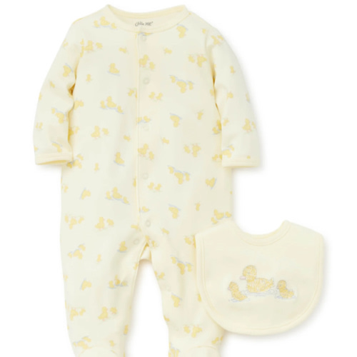 Little Ducks Footed One-Piece and Bib