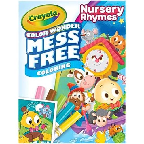 Crayola Color Wonder Nursery Rhymes, Mess Free Coloring Pages & Markers, Gift for Kids, Age 3, 4, 5, 6