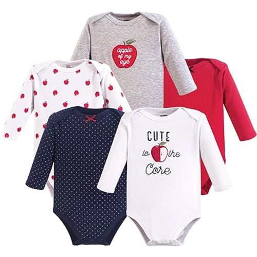 Hudson Baby baby-girls Cotton Long-sleeve Bodysuits