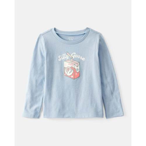 Toddler Girl Silly Goose Long-Sleeve Graphic Tee - Blue - Carter's | Carter's