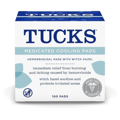 Amazon.com: TUCKS Medicated Cooling Pads, 100 Count – Pads with Witch Hazel, Cleanses Sensitive Areas, Protects from Irritation, Hemorrhoid Treatment, Medicated Pads Used By Hospitals : Health & Household