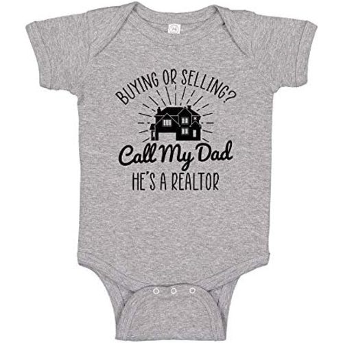 Call My Dad He is A Realtor Baby One Piece Bodysuit Cute Real Estate Toddler T-Shirt