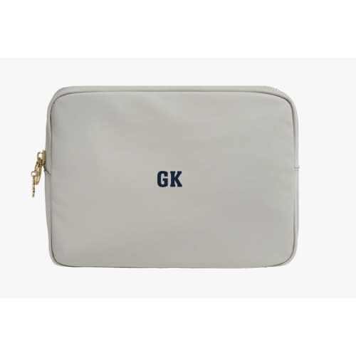 Nylon Travel Pouch Zip Bag | Initials GK