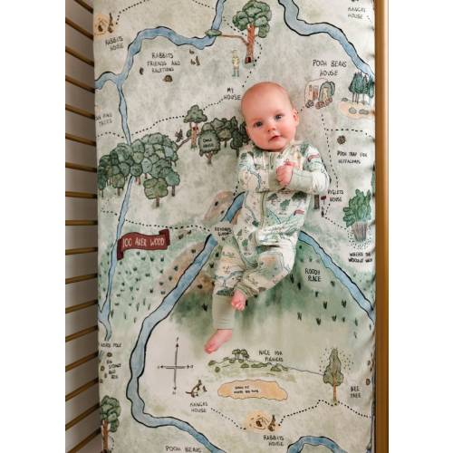 WINNIE THE POOH Map Crib Sheet, Super Soft Bamboo Crib Sheet, Hundred Acre Woods Crib Sheet, Soft Winnie-the-pooh Crib Sheet - Etsy