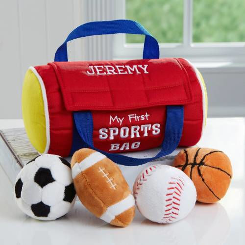 Embroidered My First Mini Sports Bag by Baby Gund®, Personalized Toys, Personalized Toys for Kids, Kids Toys, New Baby Gifts, Baby Gifts