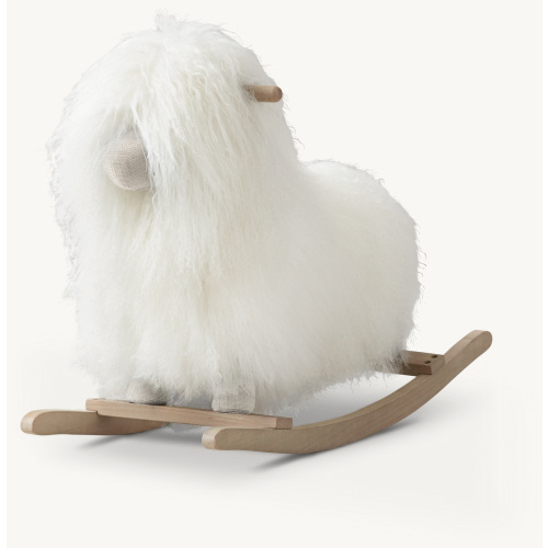 Mongolian Wool Animal Rocker - Lamb Natural | RH Baby & Child