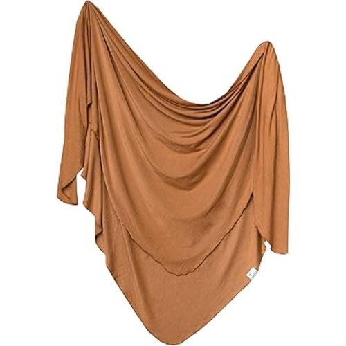 Copper Pearl Baby Swaddle Blanket - Wearable Premium Knit Baby Blanket, Large Soft Stretchy Receiving Blankets for Baby Boy and Girl, Swaddles for Newborn, Infant, and Toddler (Camel)