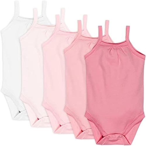 HonestBaby Baby One-Piece 100% Organic Cotton Sleeveless and Cami Bodysuits, Multipack (Legacy)