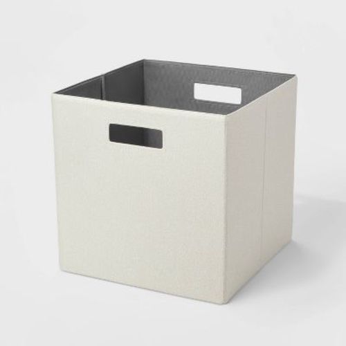 13" X 13" Fabric Bin Khaki Texture - Brightroom™