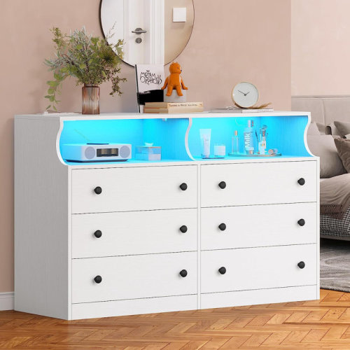 Orren Ellis Tiney 6 - Drawer Dresser | Wayfair