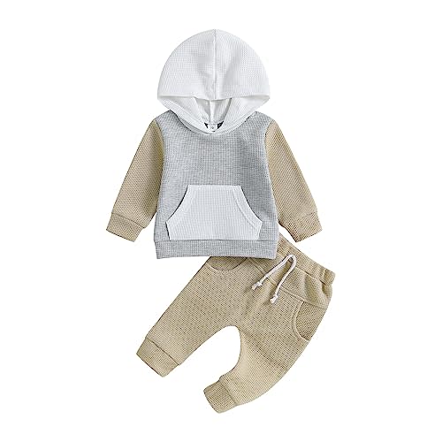 Twopumpkin Toddler Boy Clothes Baby Crewneck Sweatshirt Long Sleeve Sweat Pants Sets Spring Sweatsuit Infant Outfit