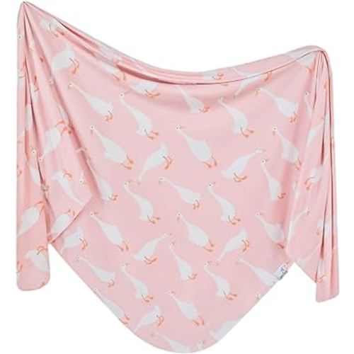 Copper Pearl Baby Swaddle Blanket - Premium Knit Baby Blanket, Large Soft Stretchy Receiving Blankets for Baby Girl, Swaddles for Newborn, Infant, and Toddler (Goosie)
