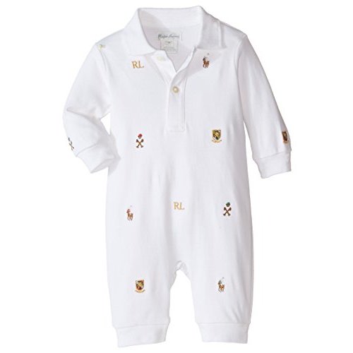 Polo Ralph Lauren Kids Baby Boy's Interlock Novelty Schiffli Coveralls (Infant)
