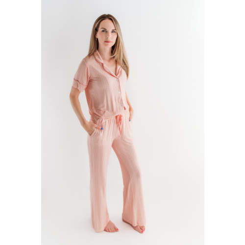 Pink Stripe Zipper Romper – In my Jammers