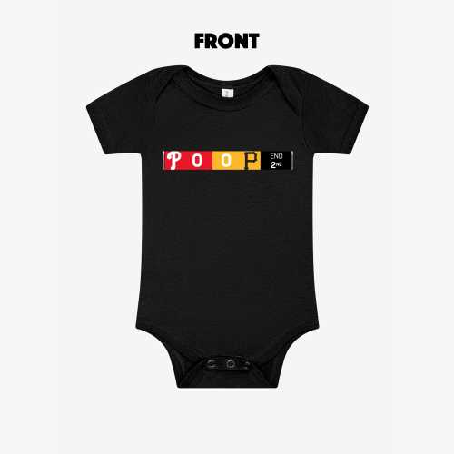 Philadelphia 0 Pittsburgh 0 (P00P) Scorebug Infant Jersey or Onesie, Phillies vs. Pirates Rivalry