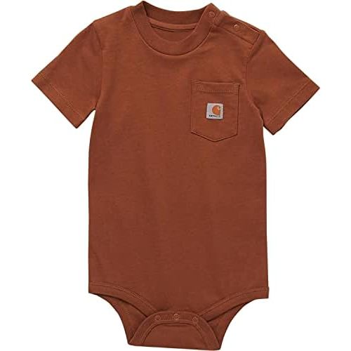 Carhartt Unisex Baby Short-Sleeve Bodysuit Pocket T-Shirt Onesie