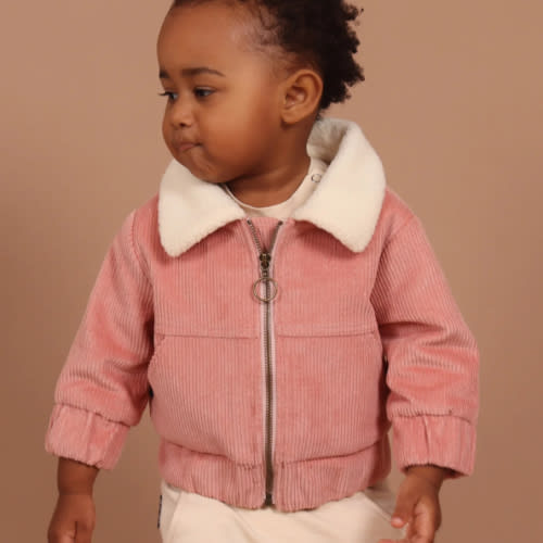 Corduroy Sherpa Collar Jacket, 6-9m