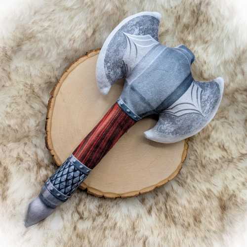 Knee-High Knights Plush Toy Battle Axe, Baby's First Battle Axe, Emotional Support Battle Axe, Soft Plush Toy, Plushie, Handmade Toy