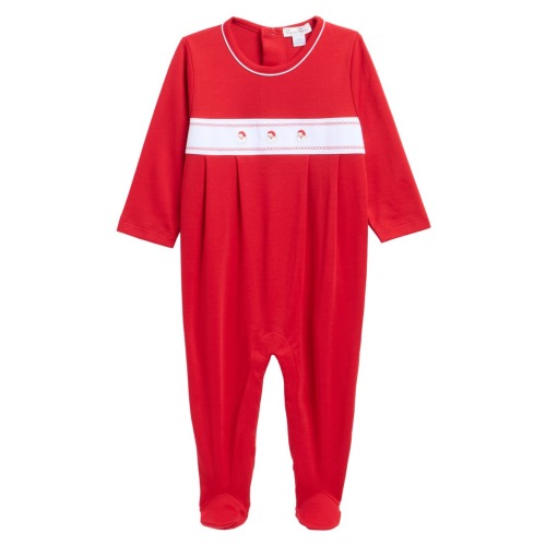 Kissy Kissy Santa Smocked Footie | Nordstrom