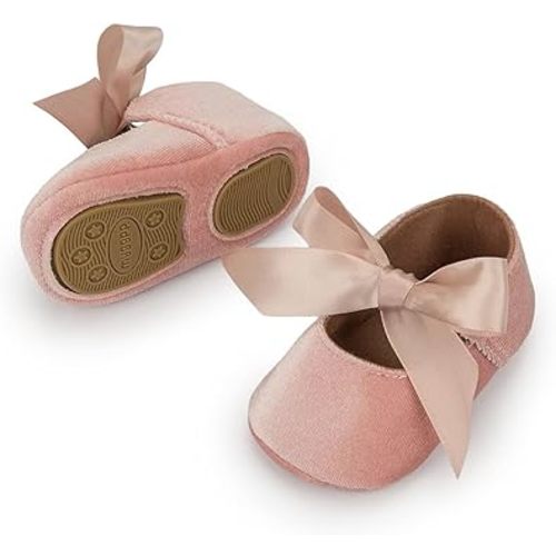 Amazon.com | ohsofy Infant Baby Girls Mary Jane Flats Soft Sole Non-Slip Bowknot Princess Wedding Dress Shoes Toddler Crib Shoes | Mary Jane