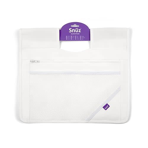 Hanging Diaper Caddy - Crib Organizer with Multiple Pockets to Hold Bottles, Wipes, and More, Portable and Can be Used as Changing Pack, Durable and Long Lasting (White)