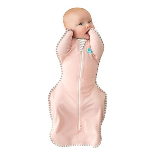 Love to Dream Swaddle UP Self-Soothing Sleep Sack 13-19 lbs., Dramatically Better Sleep, Snug Fit Calms Startle Reflex, 1.0 TOG, Dusty Pink, Medium