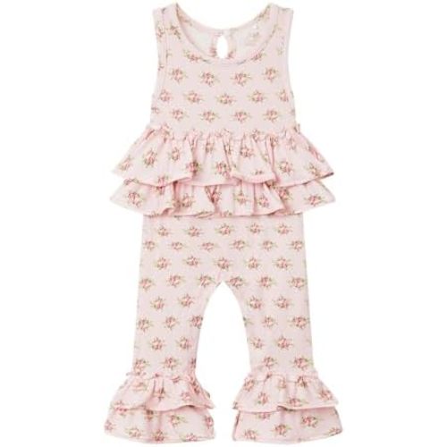 Bamboo Viscose Sleeveless Baby Girl Romper Infant and Toddler Baby Bell Bottoms
