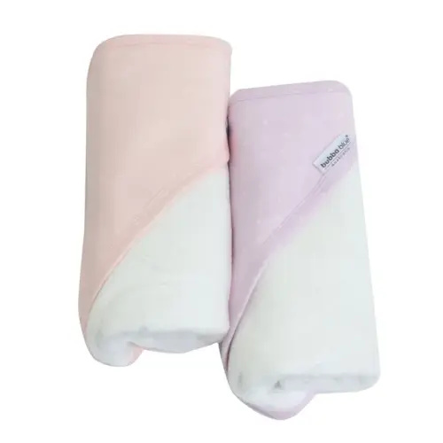 Bubba Blue Confetti Hooded Towel Pink/Lilac Size 2 Pack | Baby Bunting AU