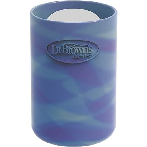 Dr. Brown's Natural Flow Options+ Glass Baby Bottle Sleeves,100% Silicone,4 oz,Narrow,Glow in the Dark