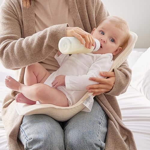 Baby Feeding Support Seat, Ergonomically Designed for Breast & Bottle Feeding, Lightweight, Firm Core & Soft Cotton Surface, Made in Korea, Fits Babies 1-5M & Head-to-Hip Up to 16 inch