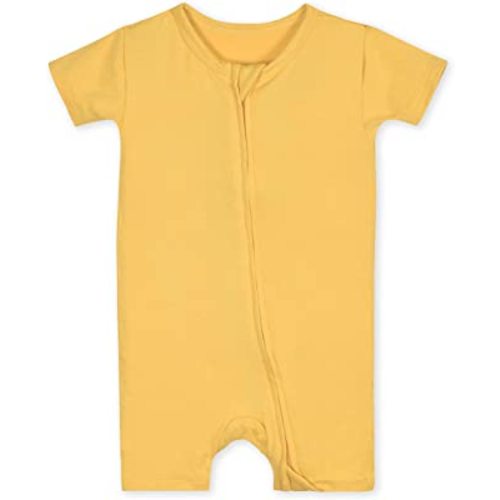 Gerber Unisex Baby Buttery-Soft Short Sleeve Romper With Viscose Made With Eucalyptus