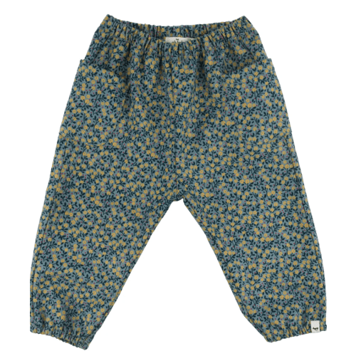 oh baby! Prairie Blooms Side Pocket Pant - Wedgewood