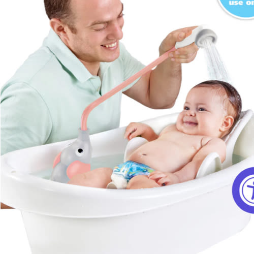 Elephant Baby Bath Shower Head | Yookidoo Newborn Toys in Tub Or Sink