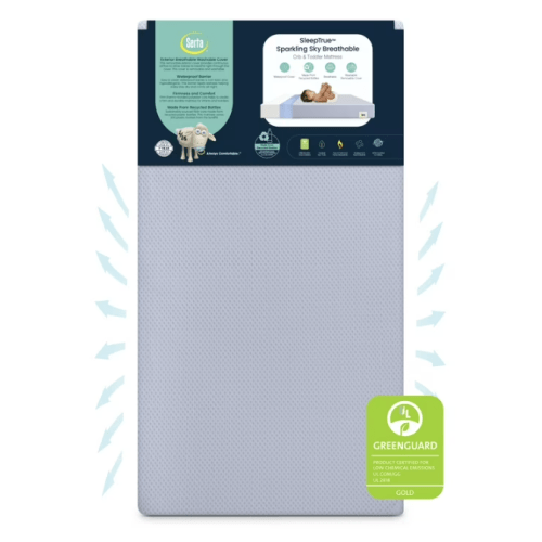 Serta SleepTrue Breathable Baby Crib Mattress - GREENGUARD Gold Certified