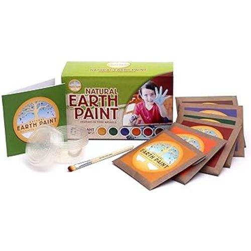 The Natural Earth Paint Kit | Non- Toxic | Made for Kids | Vegan | 6 Bright Colors | All Ages