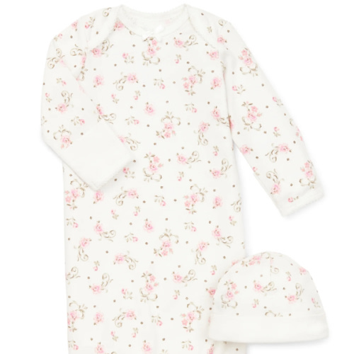 Vintage Rose Sleeper Gown And Hat