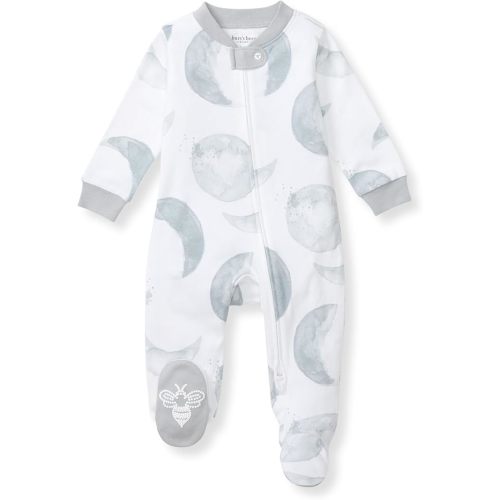 Burt's Bees Baby Boys' Sleep & Play PJs, 100% Organic Cotton One-Piece Zip Front Jumpsuit, Baby Boys Footie Pajamas & PJs