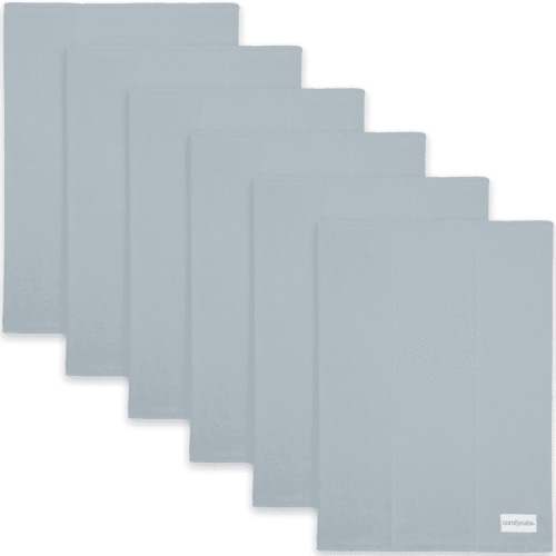 Comfy Cubs 100% Cotton Absorbent Burp Cloths - Large, 6 Pack (Pacific Blue)