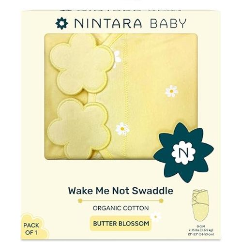 Swaddle Wrap – Premium Organic Cotton, Wake Me Not Swaddle with Baby-Safe Closure, Ultra-Soft & Snug Newborn Sleep Sack, Breathable Swaddling Blanket, Gift for Infant 0-3 Months