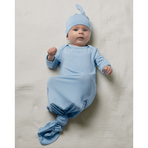 Bamboo Knotted Baby Gown | Navy Stars | Kindred Bravely