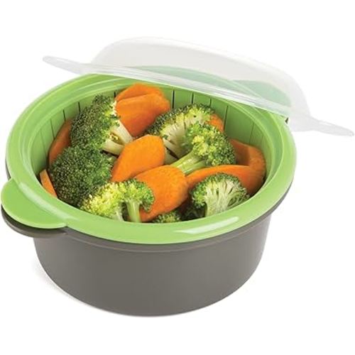 Progressive International Mini Microwave Steamer, Gray