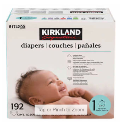 Kirkland Signature Diapers Sizes 1 | Costco