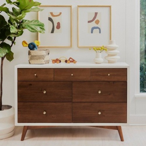 Babyletto Palma 7-Drawer Assembled Double Dresser - Walnut